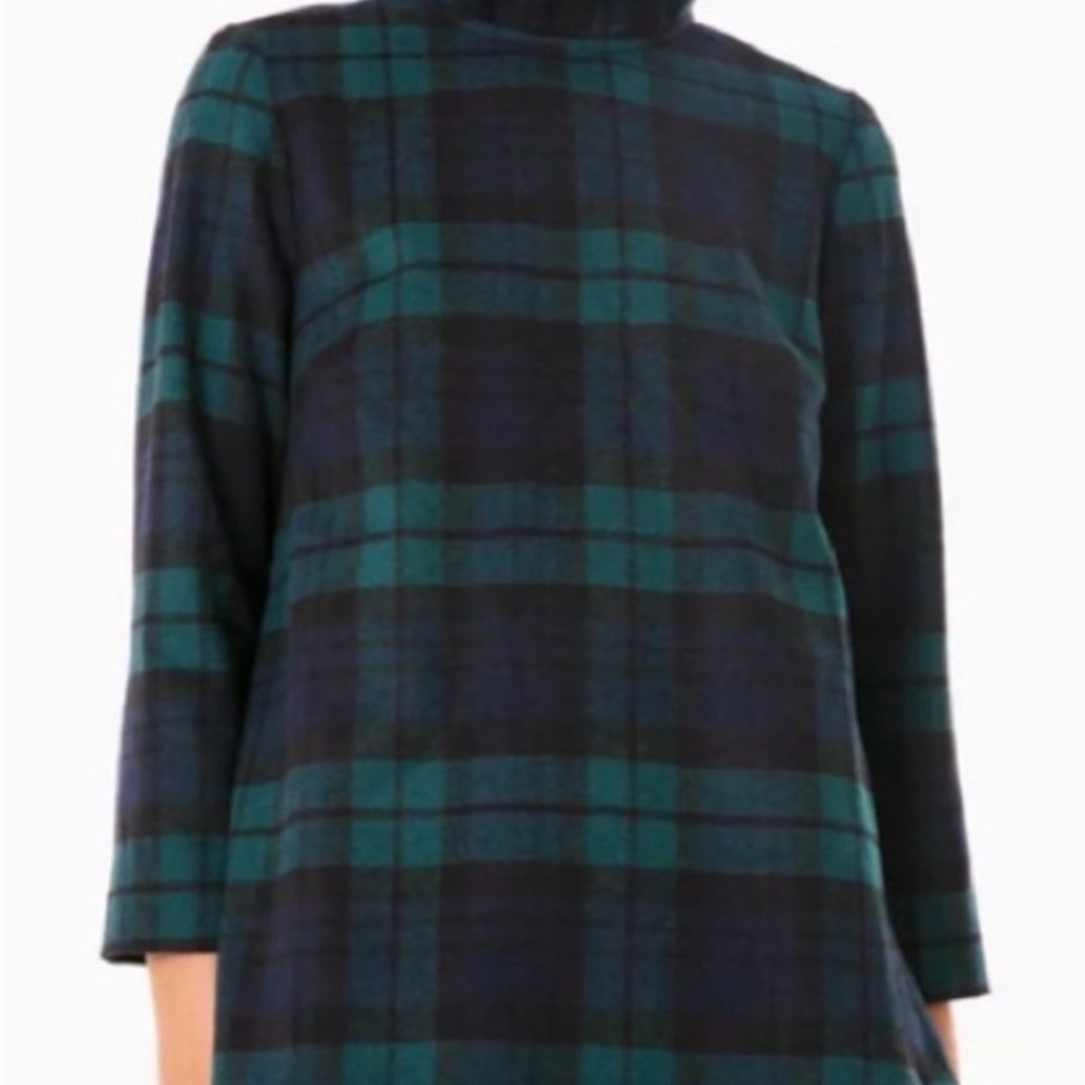 Plaid Turtleneck Dress